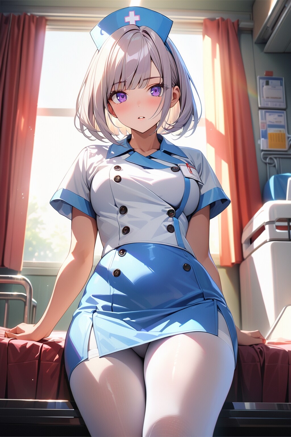 （５６８HQ）銀髪ちゃんナース服