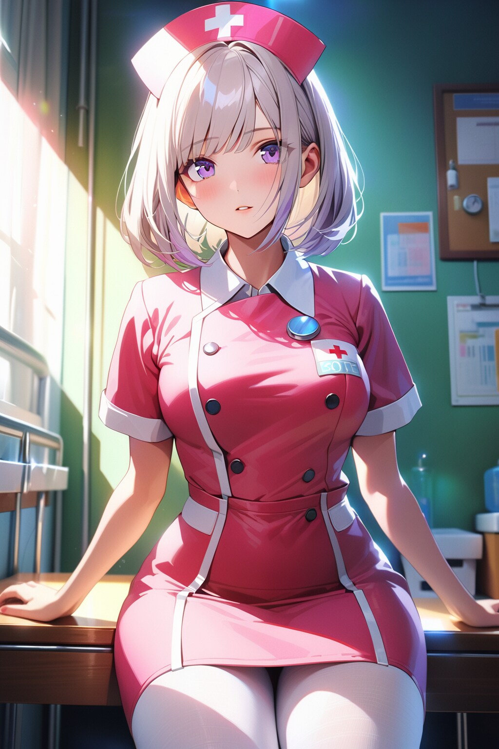 （５６８HQ）銀髪ちゃんナース服