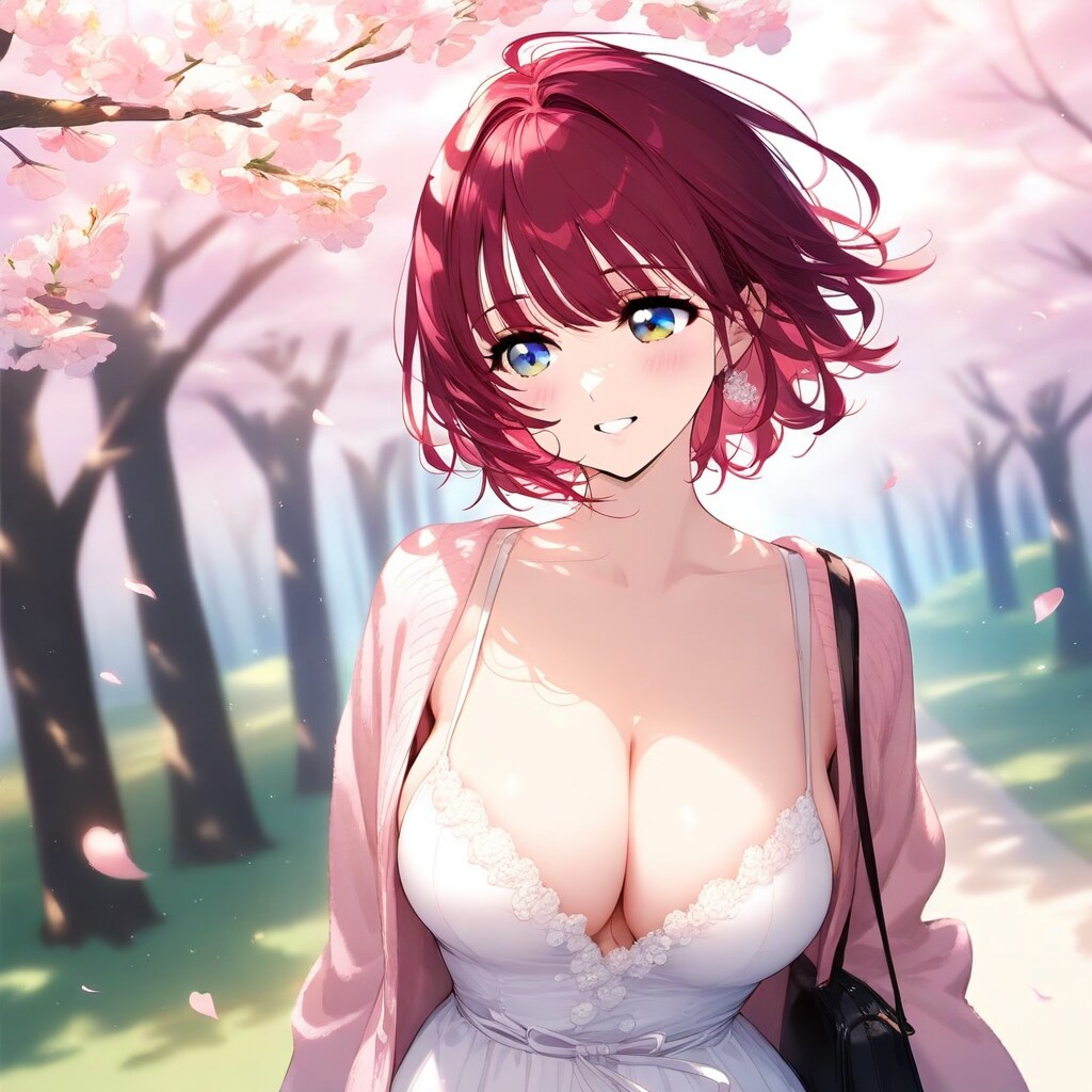 桜並木の初デート