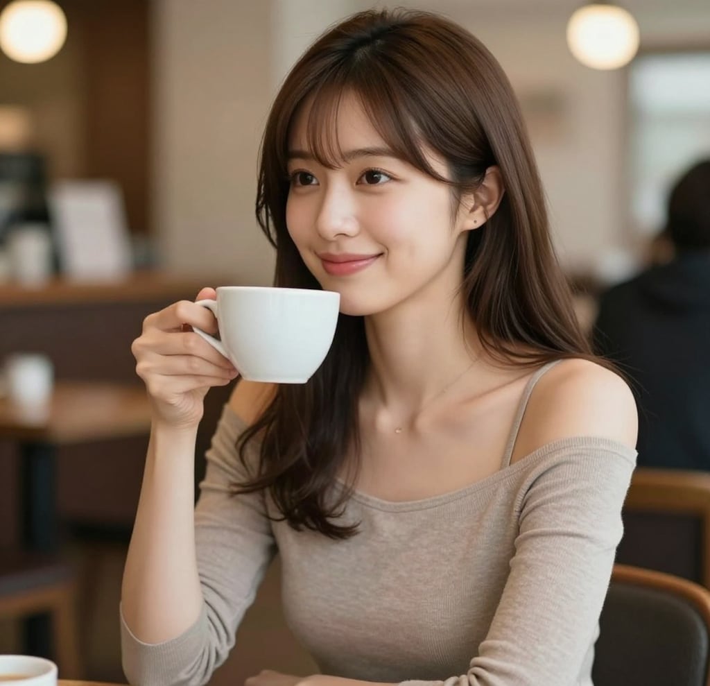 オフショルダーニット