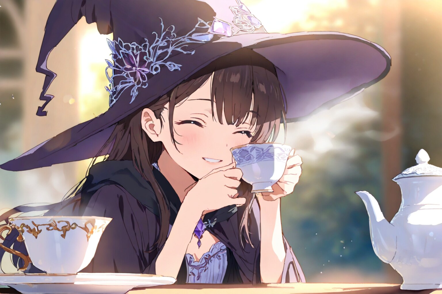 微笑む黒髪の魔女 | の人気AIイラスト・グラビア