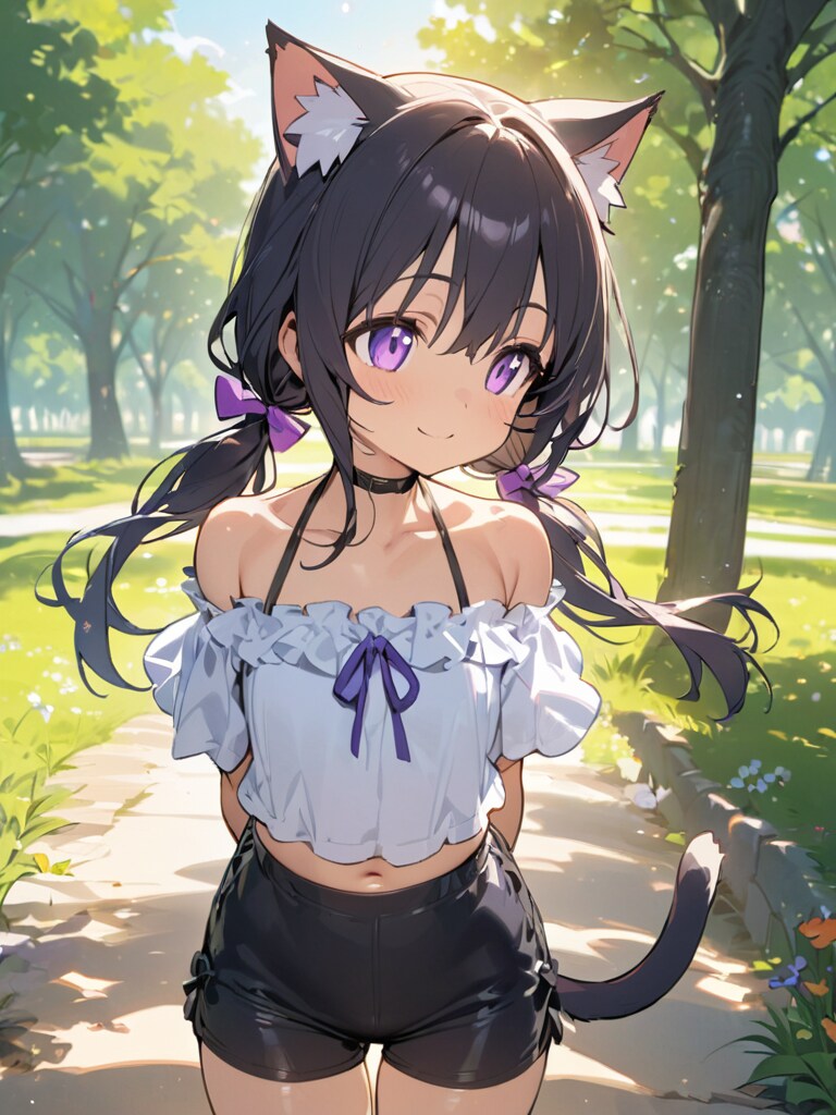 木陰の猫娘