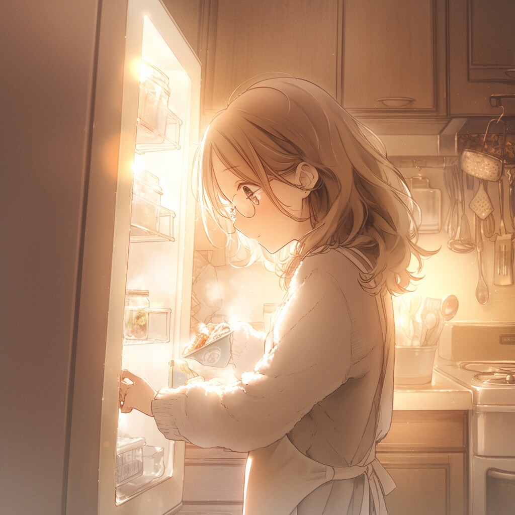 料理をする女の子 Girl cooking
