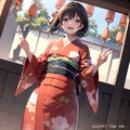 着物で新年のご挨拶 3枚目