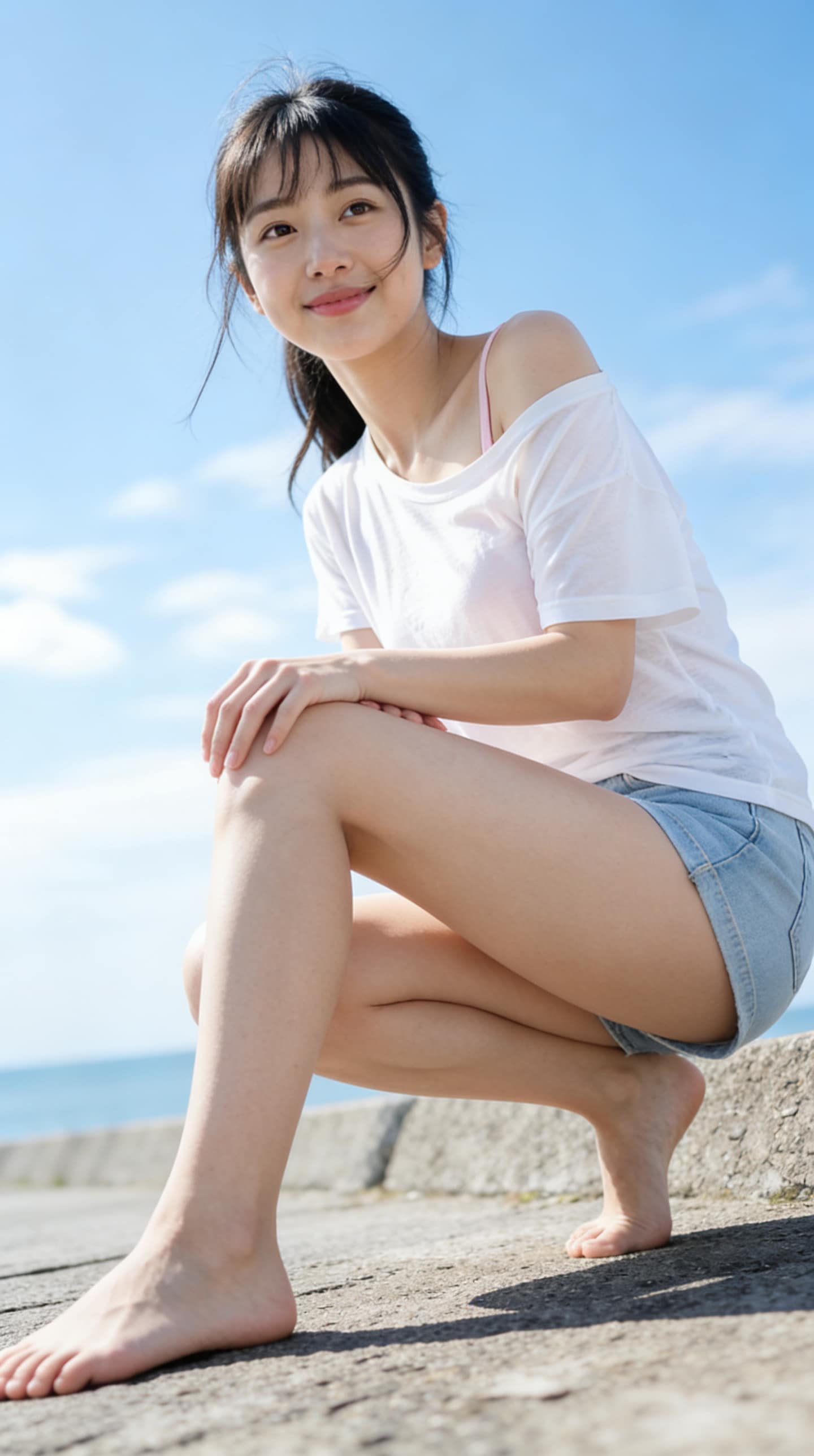 青空と白いTシャツ