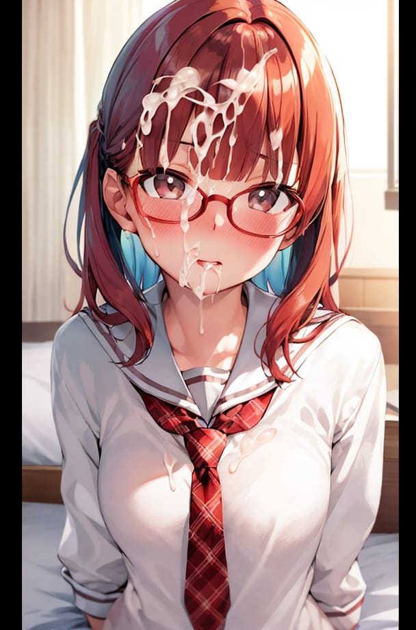 めがね美少女にぶっかけ