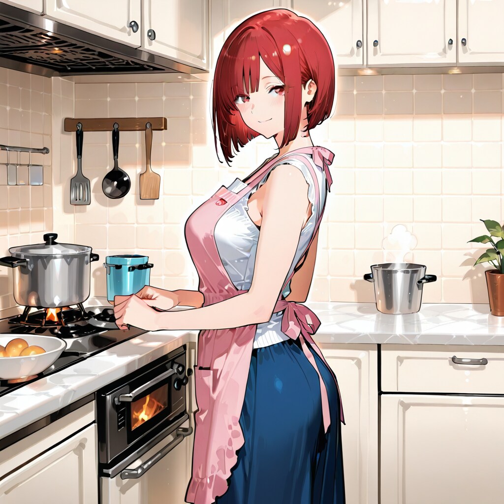 なぁに？　お姉ちゃんの手料理、そんなに食べたいの(笑)？　私は〇〇の元気なモノをパクッとしたい気持ちなんだけどなぁ♡
