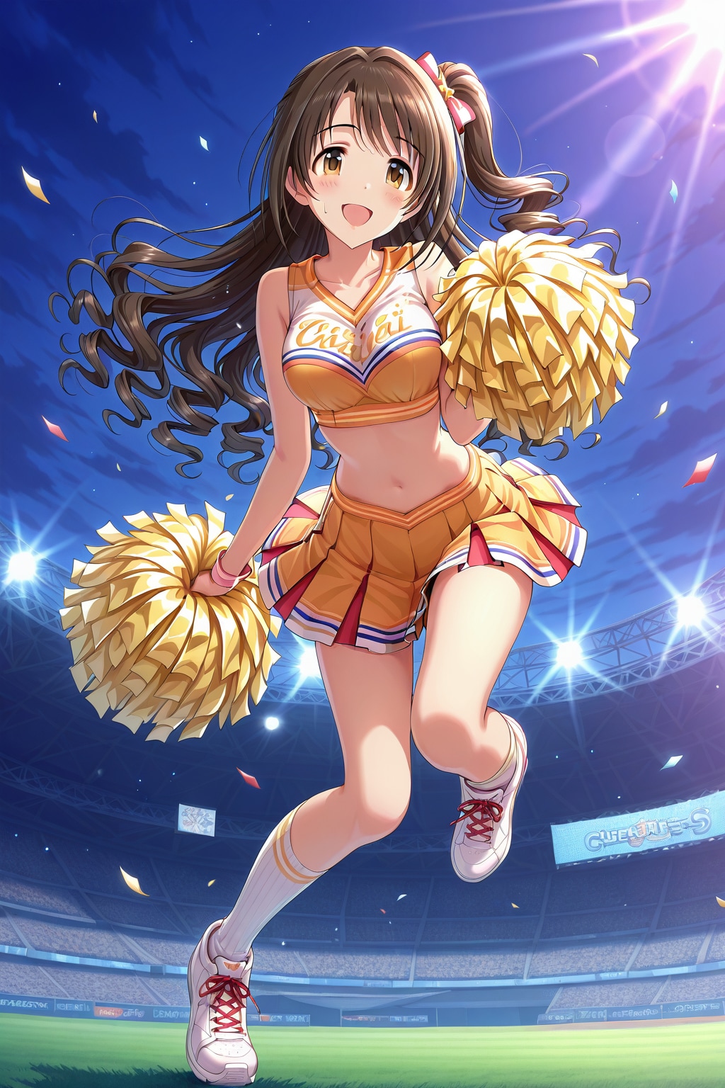 チアリーダーコスチュームの島村卯月ちゃん　by #QILIN | の人気AIイラスト・グラビア