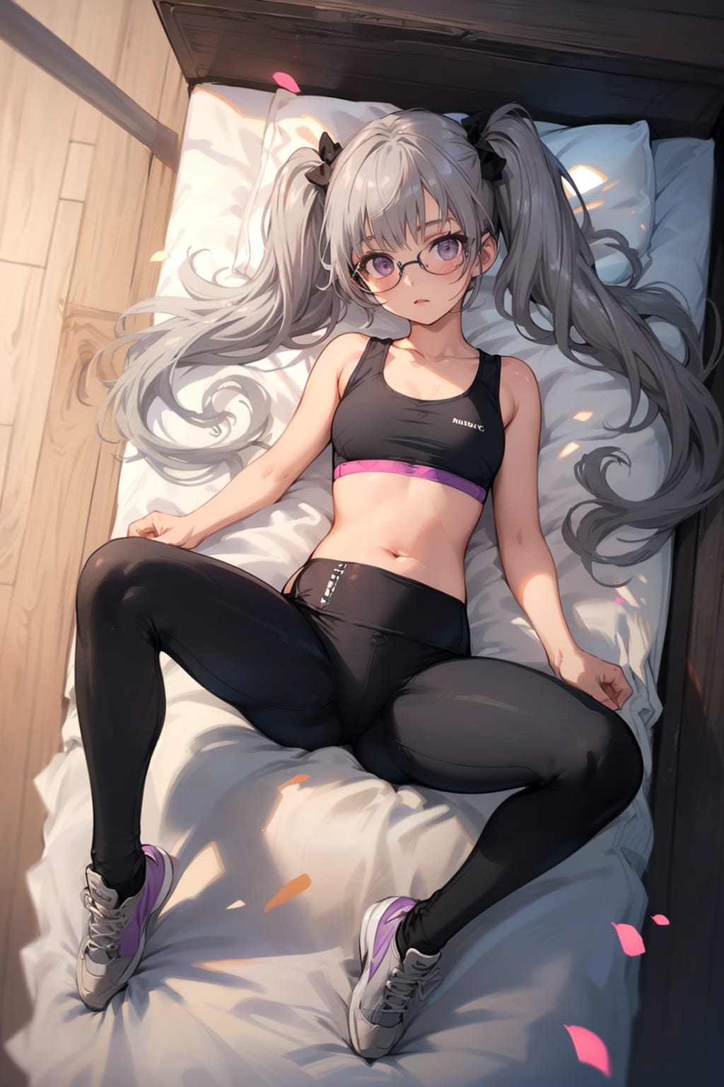 スポーツウェアの眼鏡っ娘