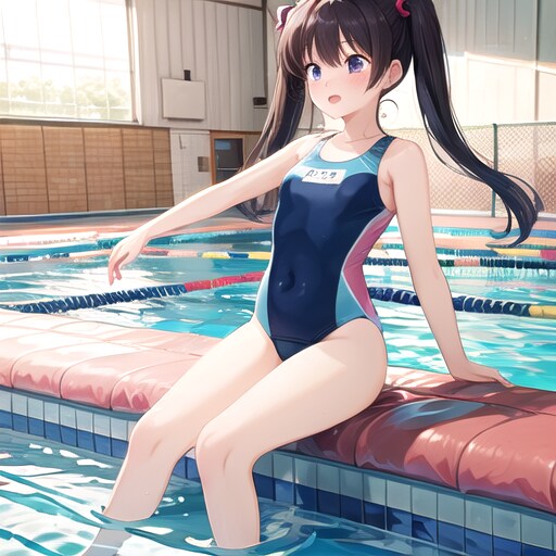 スイミングクラブの少女