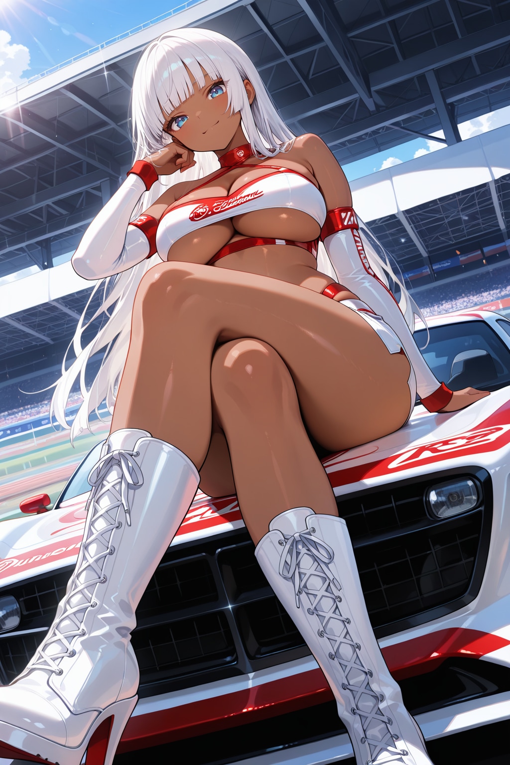 ねえ、このレース勝ってくれたら… 私から、たっぷりサービスしてあげようか？