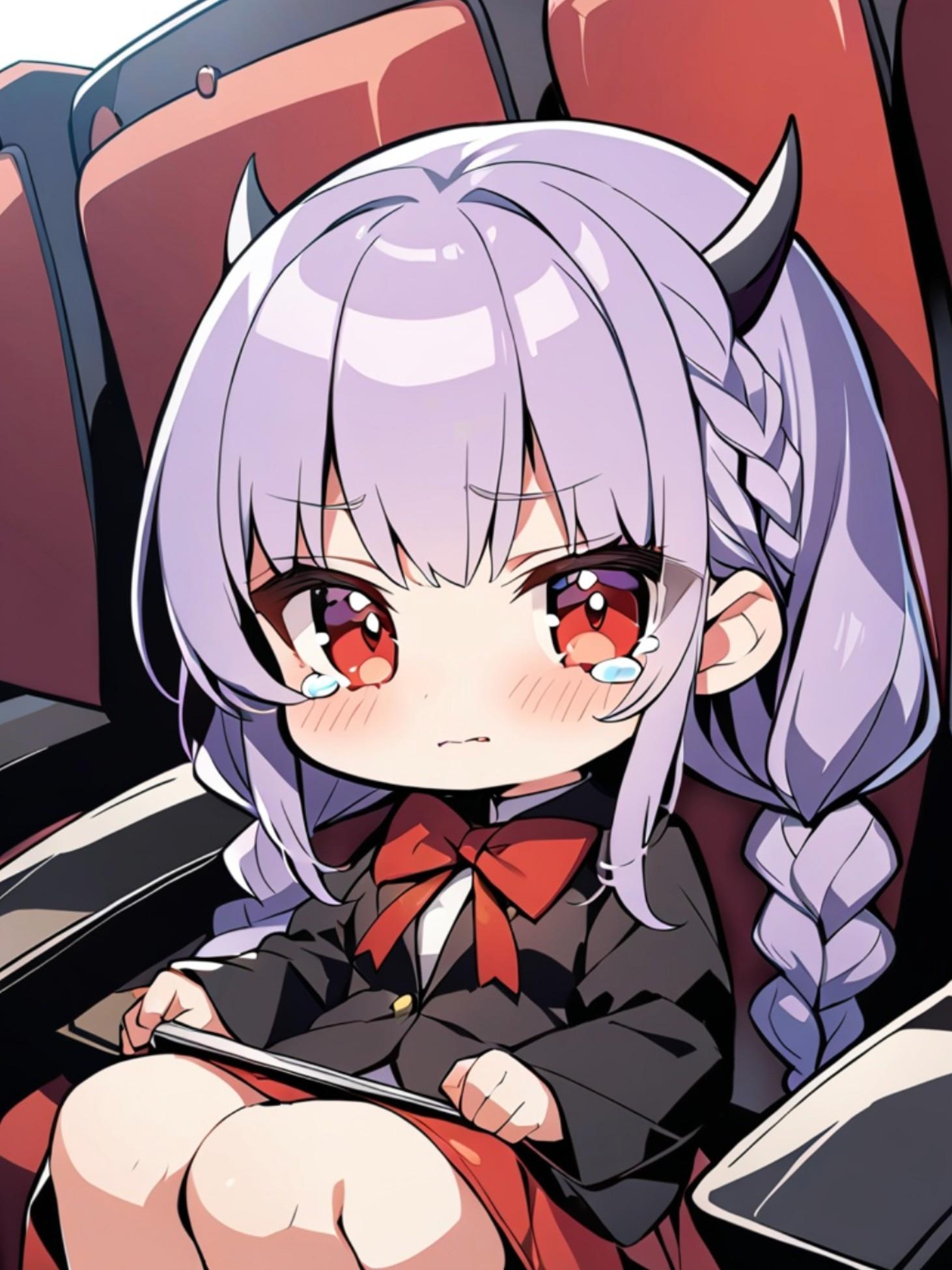 泣く悪魔神官の紫髪ちゃん