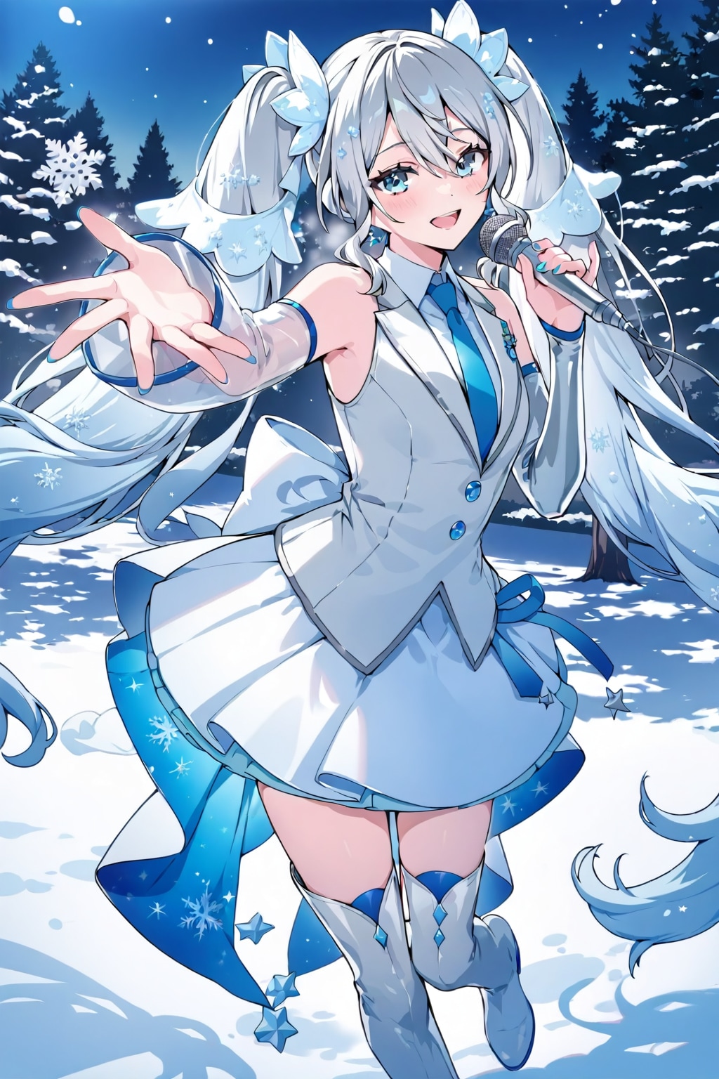 LILAC 雪ミク | の人気AIイラスト・グラビア