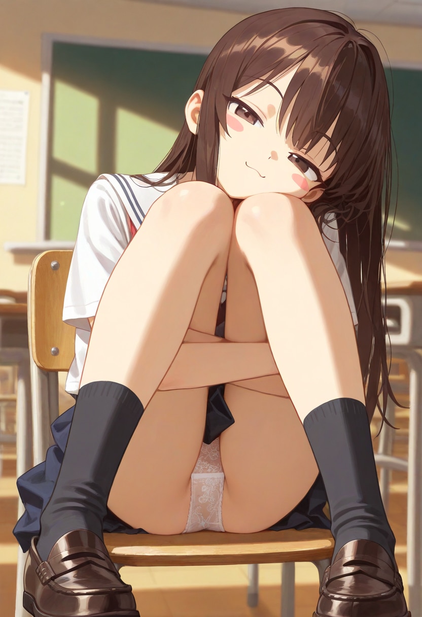 パン見せガール