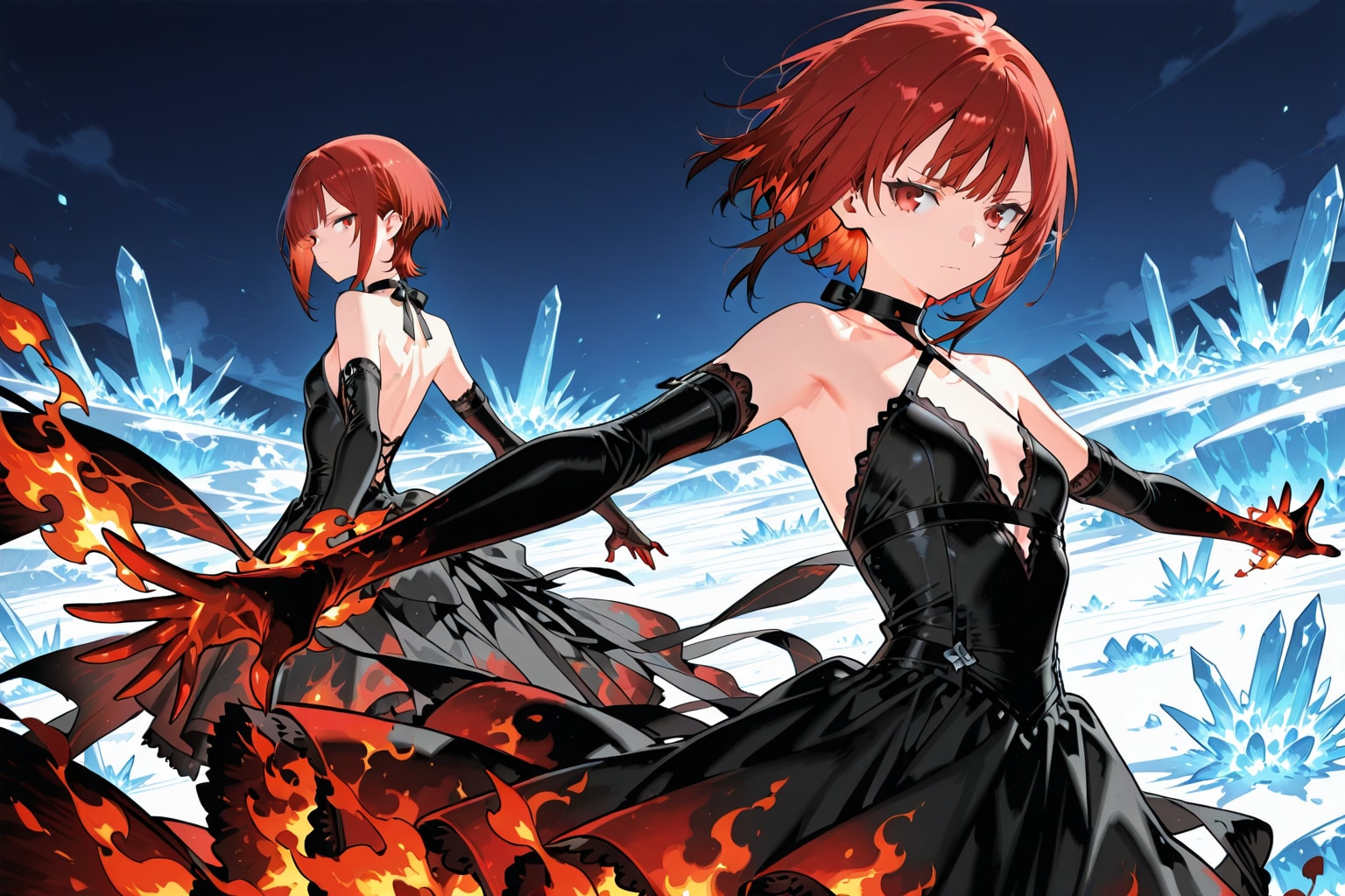 PHOENIXさん１１　雪原での戦い🔥⛄ | の人気AIイラスト・グラビア