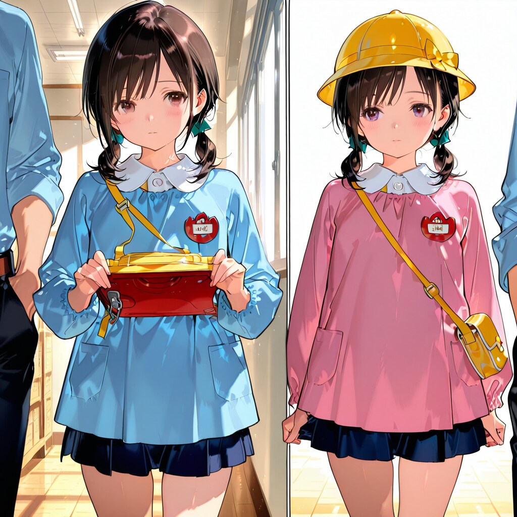 ちちぷい幼稚園の新旧園児服を比較するために、自称最強の双子に協力してもらった | の人気AIイラスト・グラビア