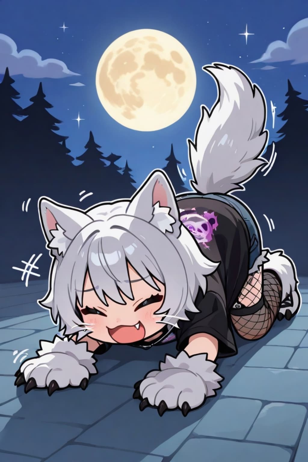 人狼女子の銀髪ちゃん