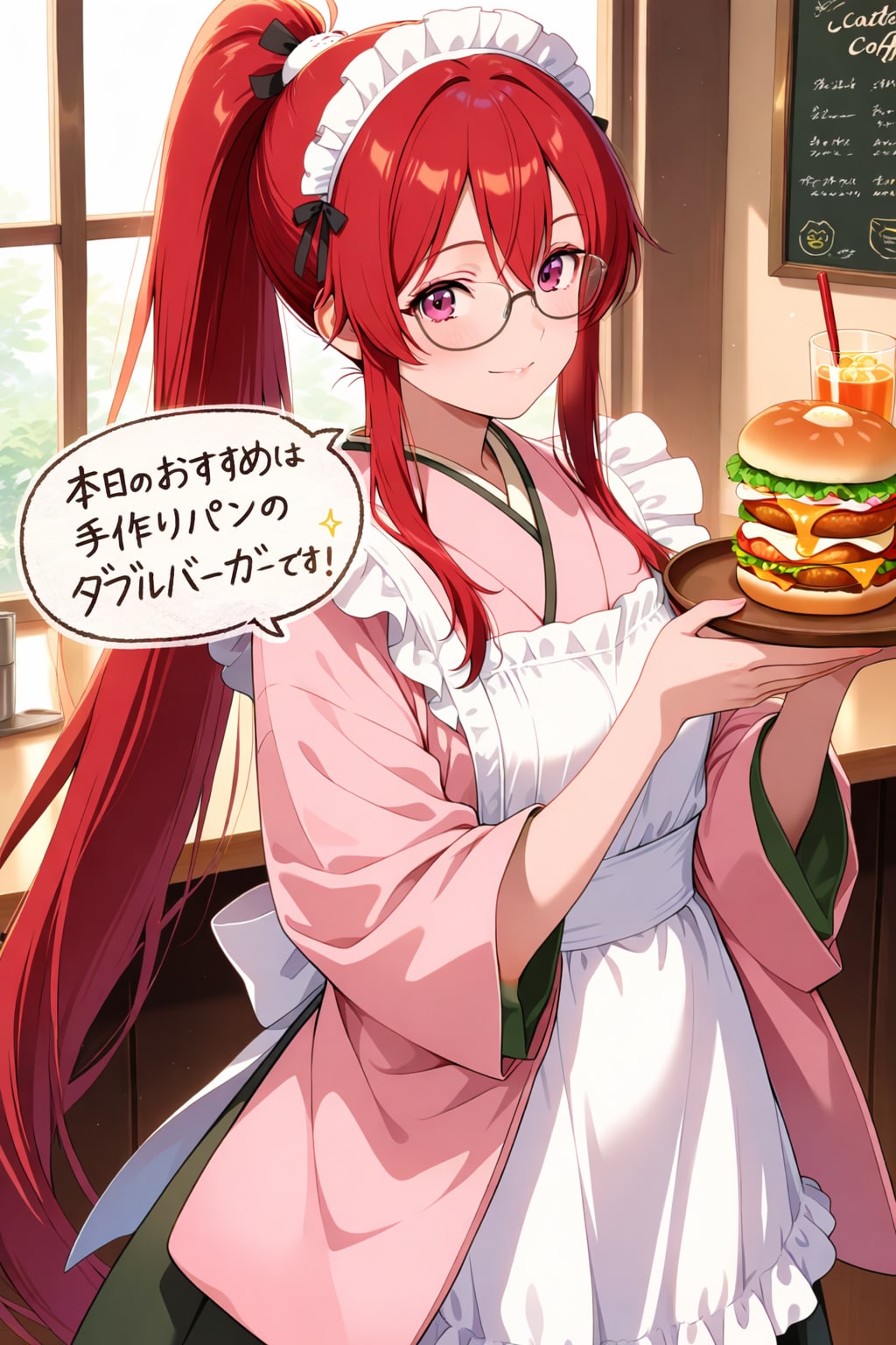 喫茶店の手作りパンのダブルバーガー（手書き加工） | の人気AIイラスト・グラビア