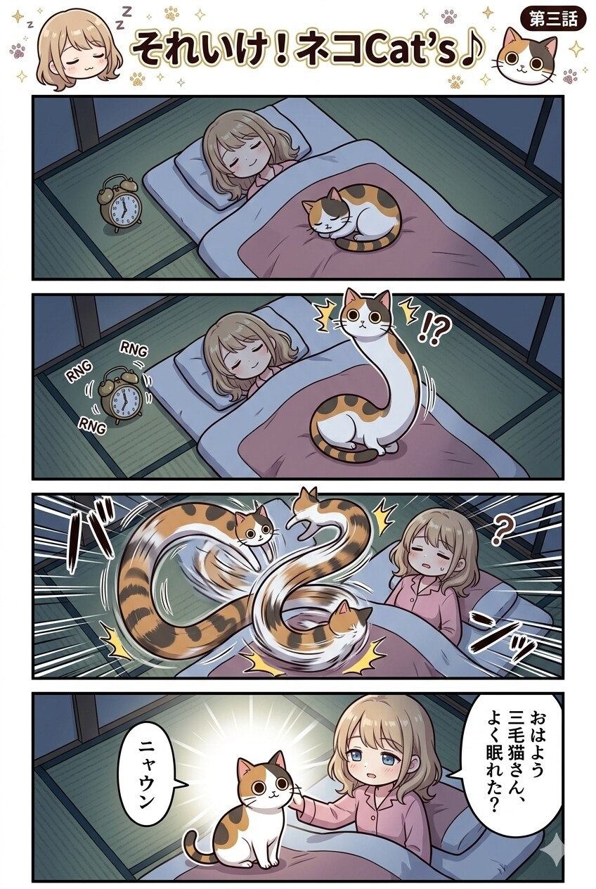 【3話】それいけ！ネコCat's♪(４コマ漫画)