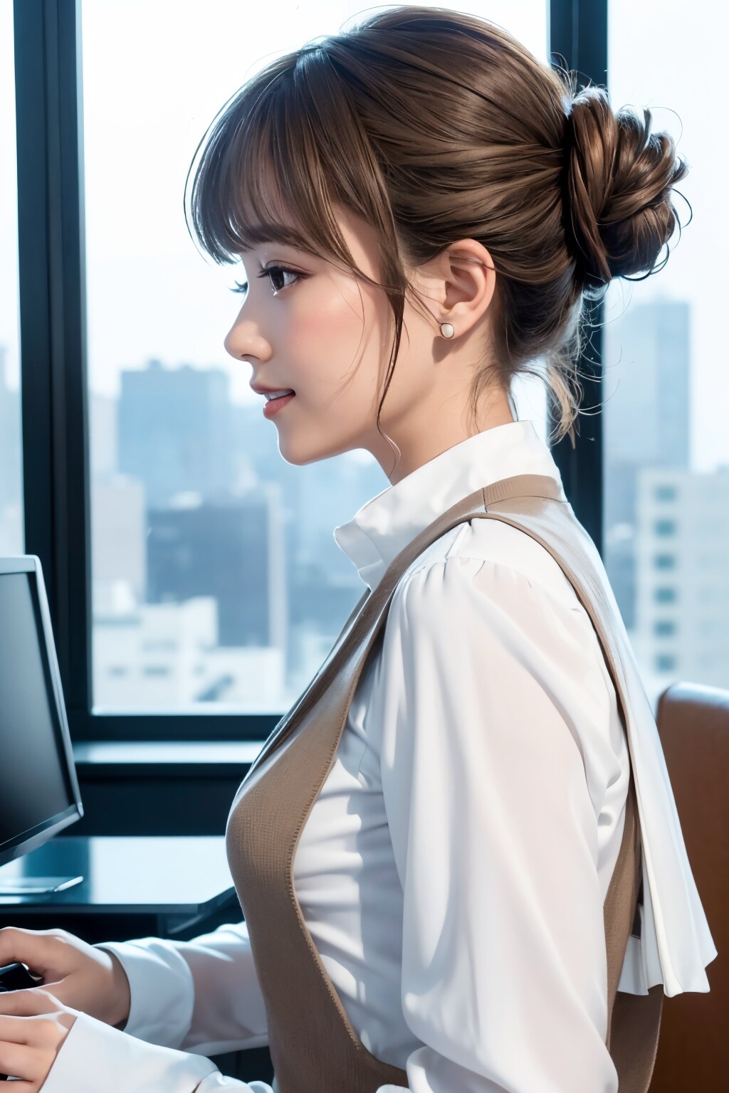 横顔の れなちゃん