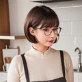 眼鏡のお姉さんと台所 2枚目