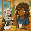 カロリー友達を食べる小さな女の子 3枚目