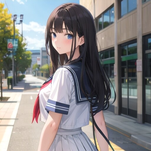 振り向く幼馴染 | の人気AIイラスト・グラビア