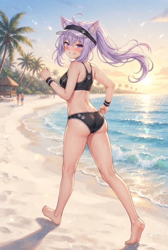 浜辺を走るシス　その２