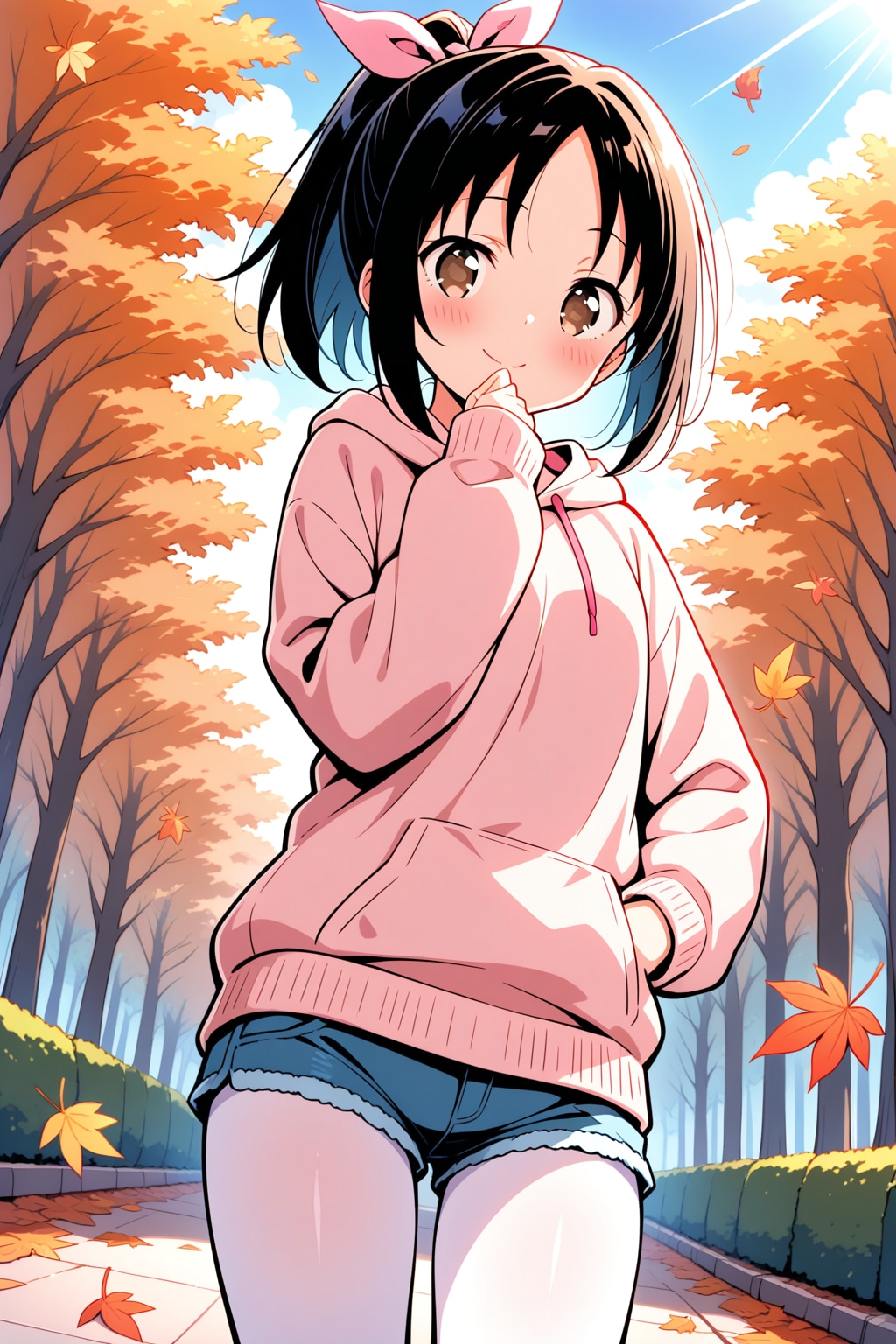 うちの子秋ファッション 2025　桃花　その２