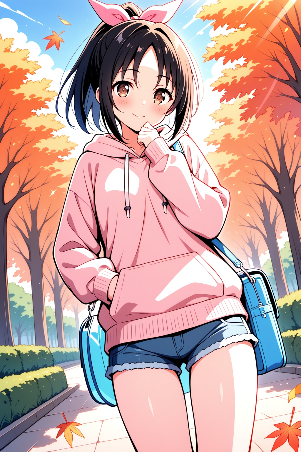 うちの子秋ファッション 2025　桃花　その２