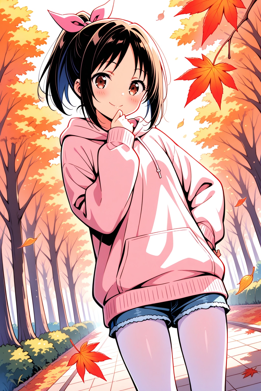 うちの子秋ファッション 2025　桃花　その２