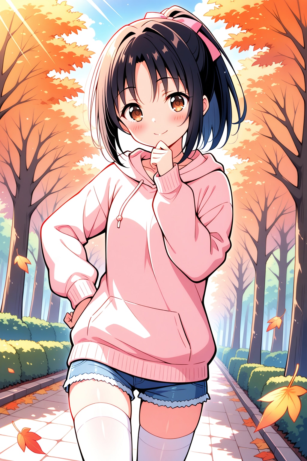 うちの子秋ファッション 2025　桃花　その２