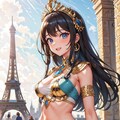 エッフェル塔とエジプト女王ちゃん 2枚目