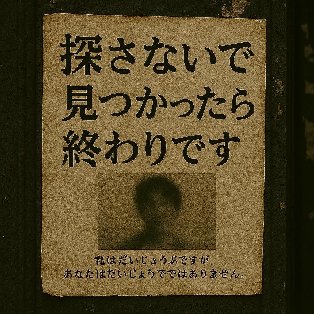 怪文書の張り紙※ホラー