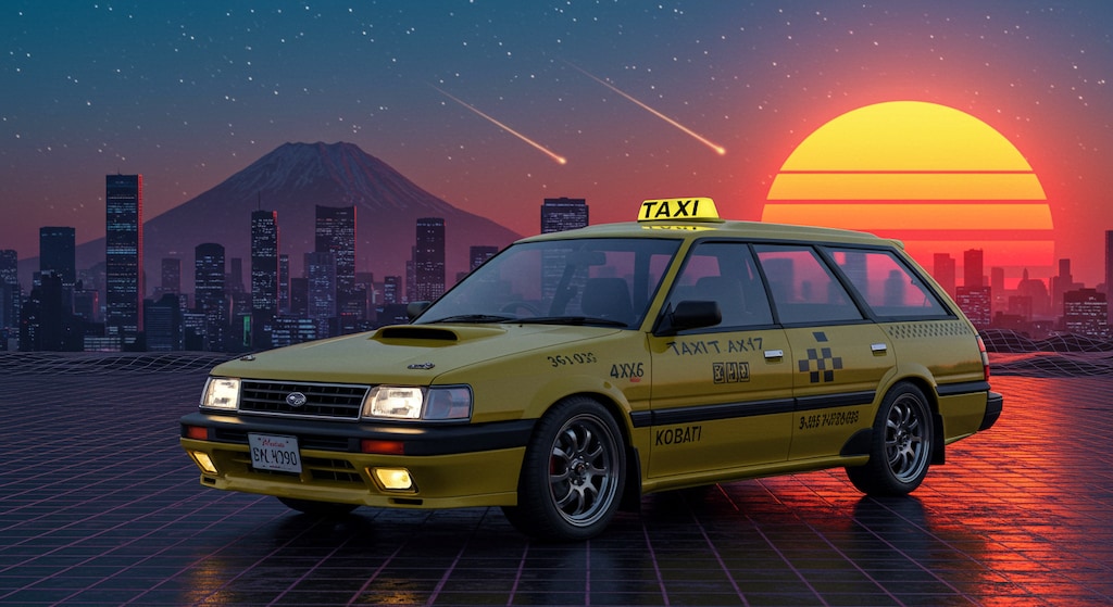 初代レガシィツーリングワゴンイエロータクシー