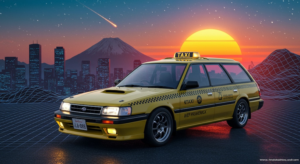 初代レガシィツーリングワゴンイエロータクシー