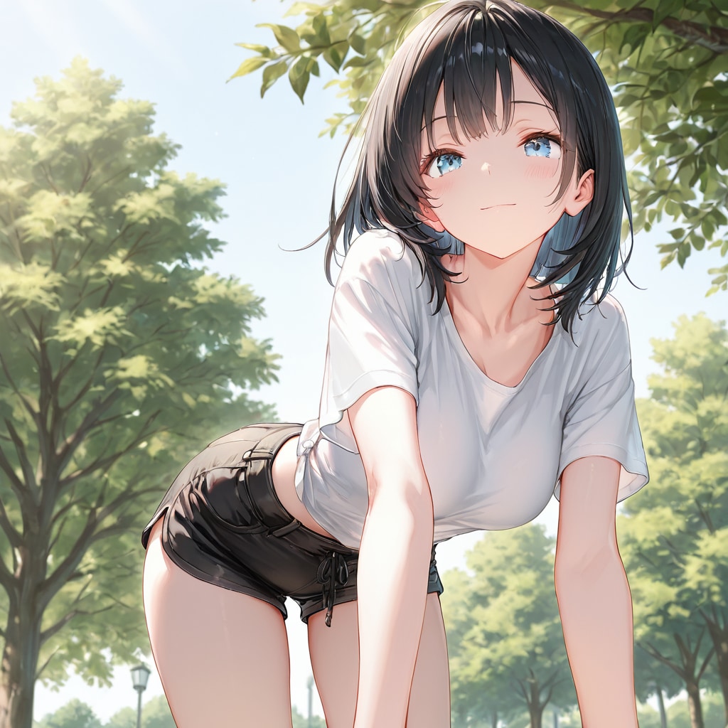 公園でのんびり