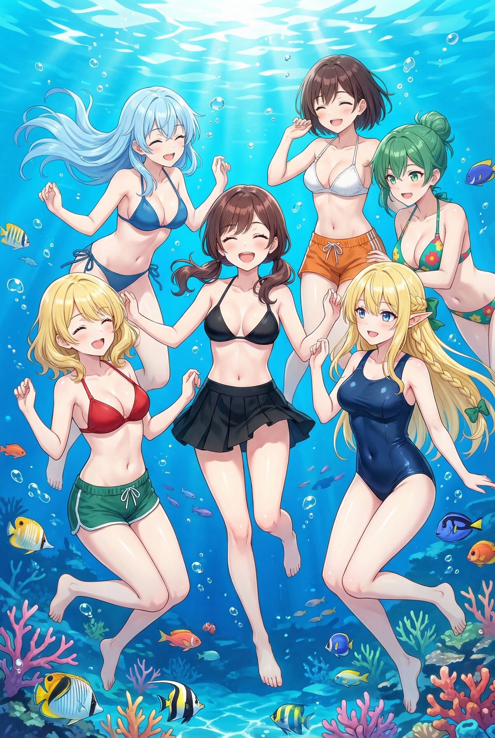 6人同時生成、Geminiでやってみた