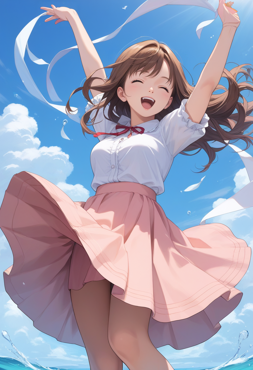 強風ロングスカート | の人気AIイラスト・グラビア