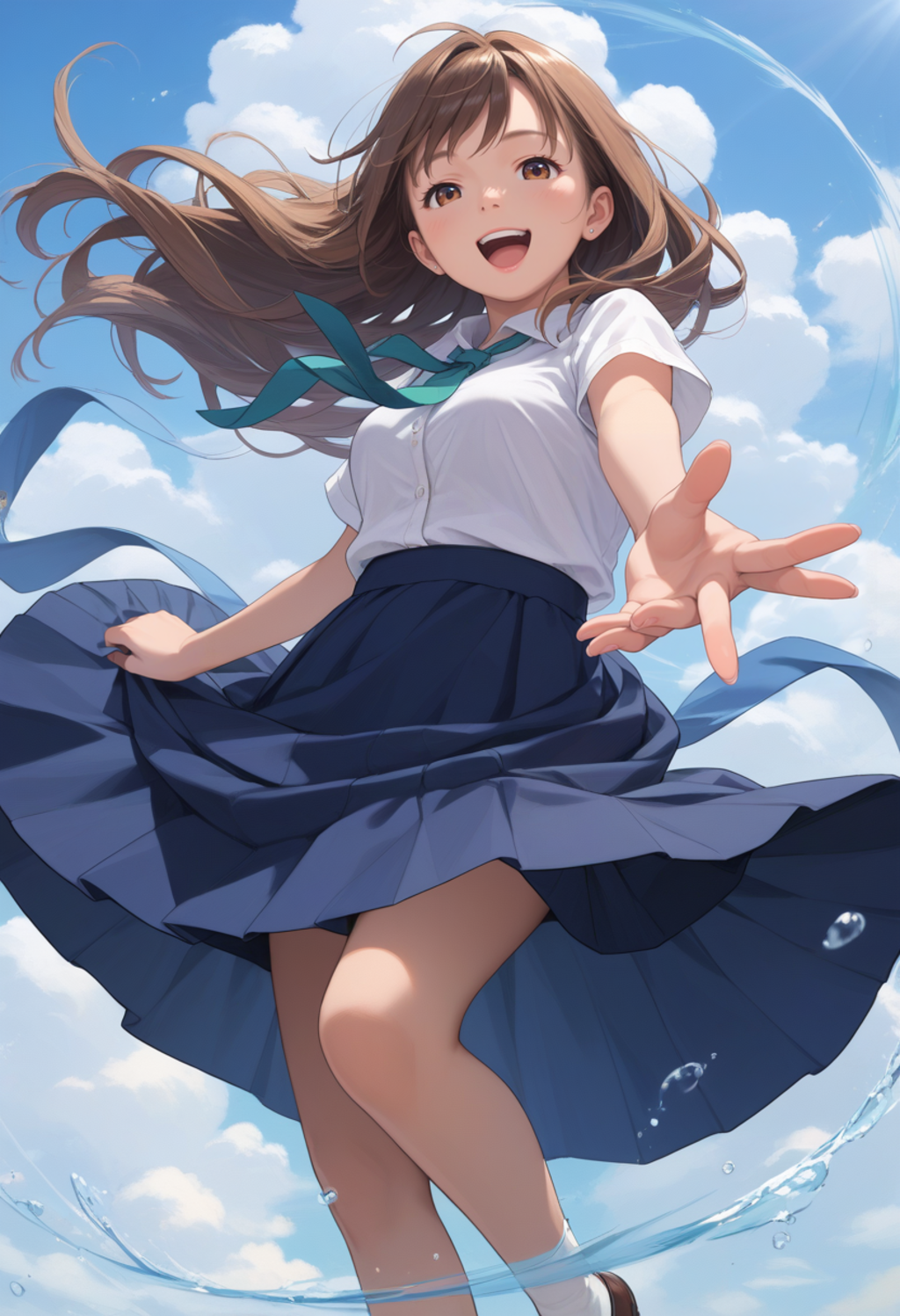 強風ロングスカート