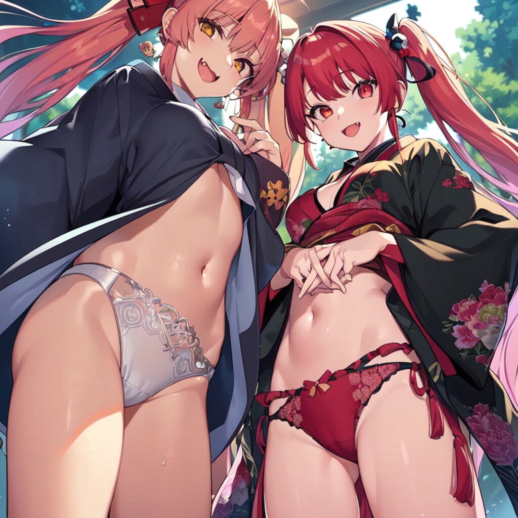 和服を下から×2