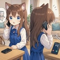スマホ忘れを連絡する小さな女の子 6枚目