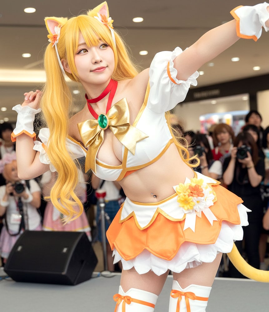 金ツイにゃん。コスプレ