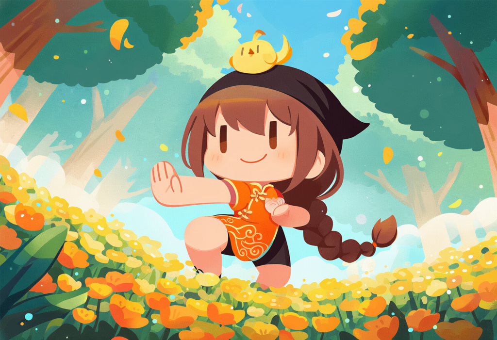 ちび師匠とヒヨコ