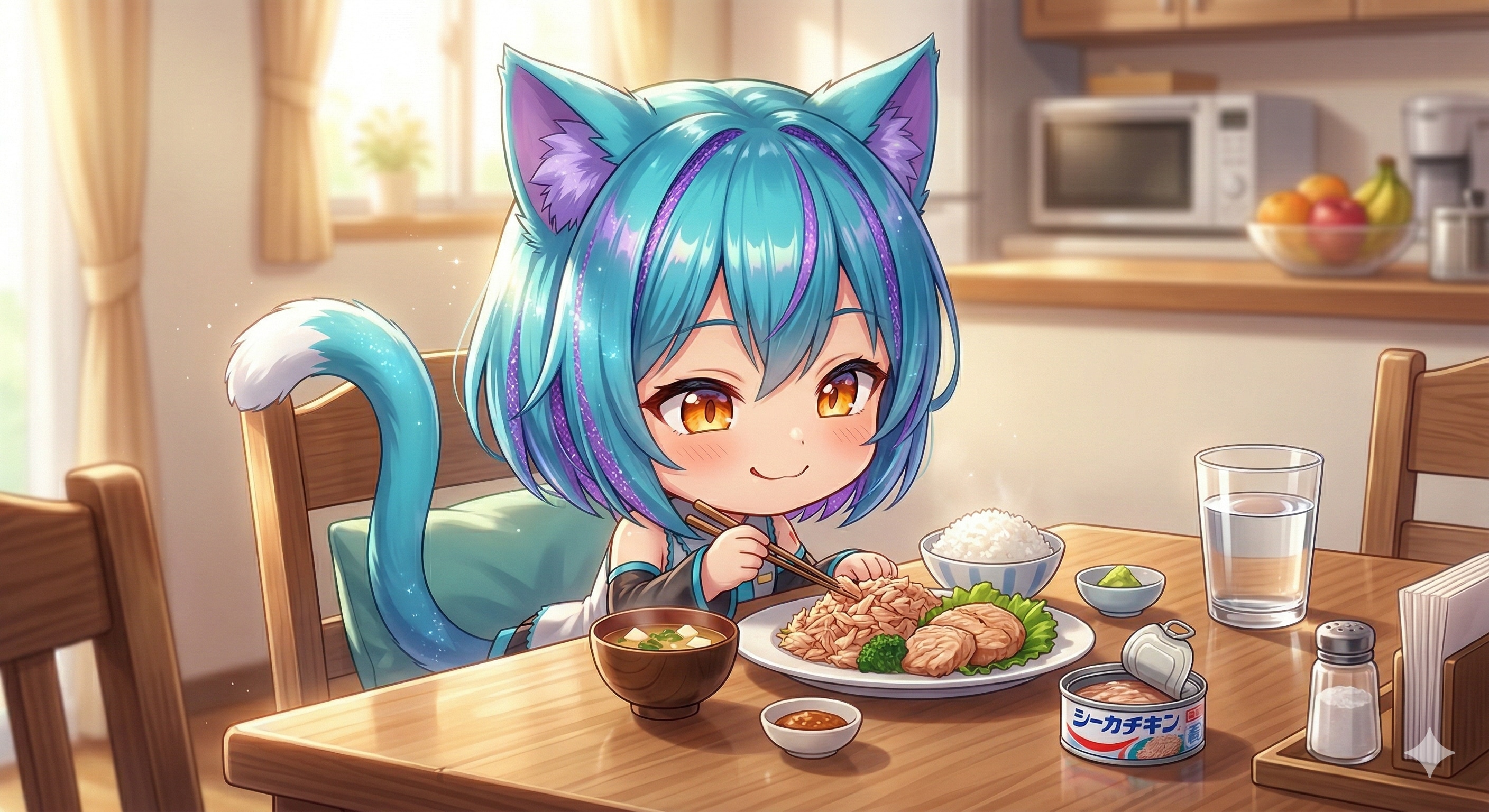 今日のお昼はシーチキンです🐟️ | の人気AIイラスト・グラビア