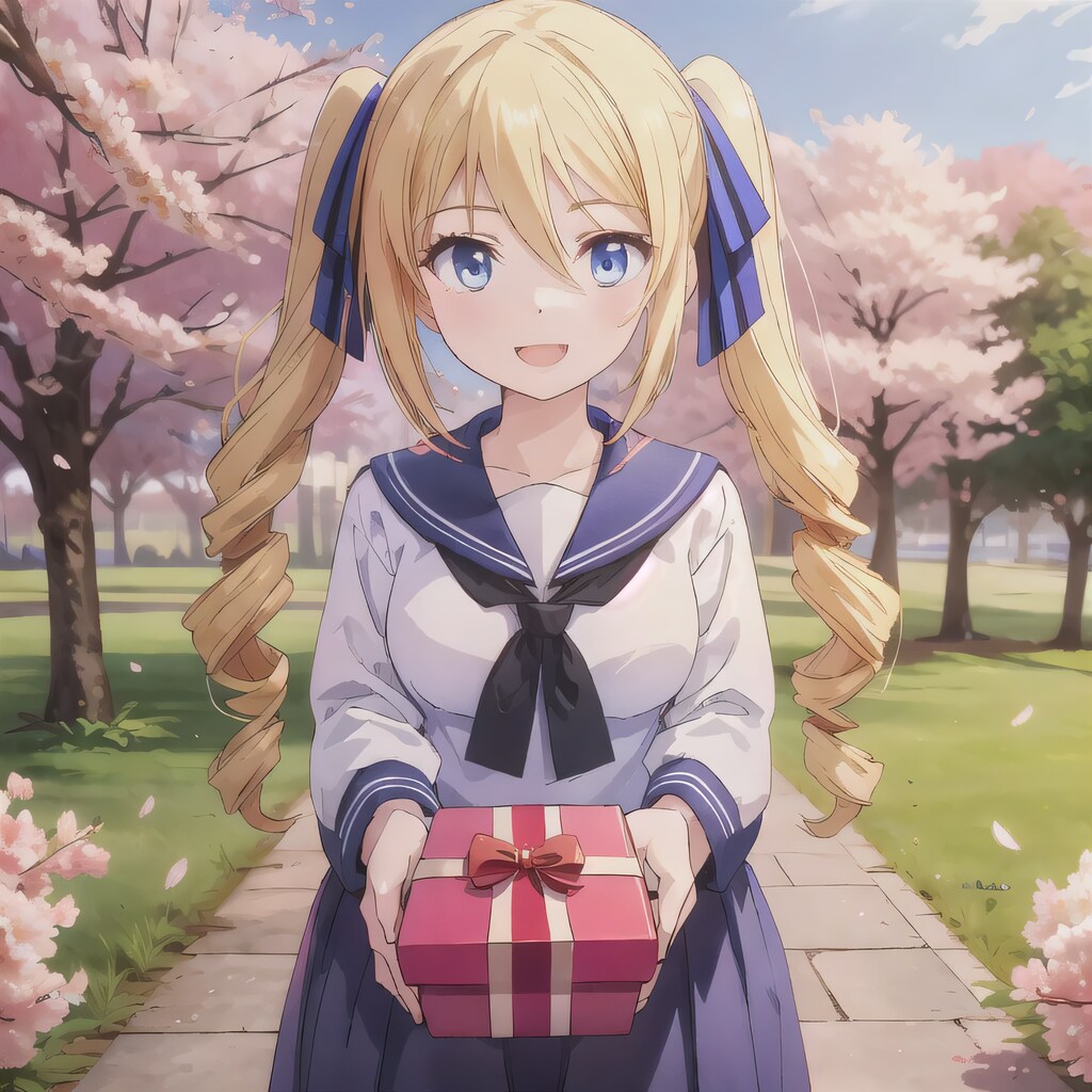 金髪ツインテでセーラー服の少女