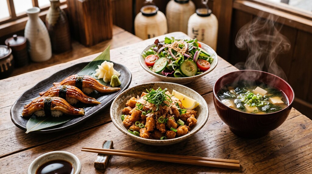 摩訶不思議食堂の鳥軟骨と穴子のセット