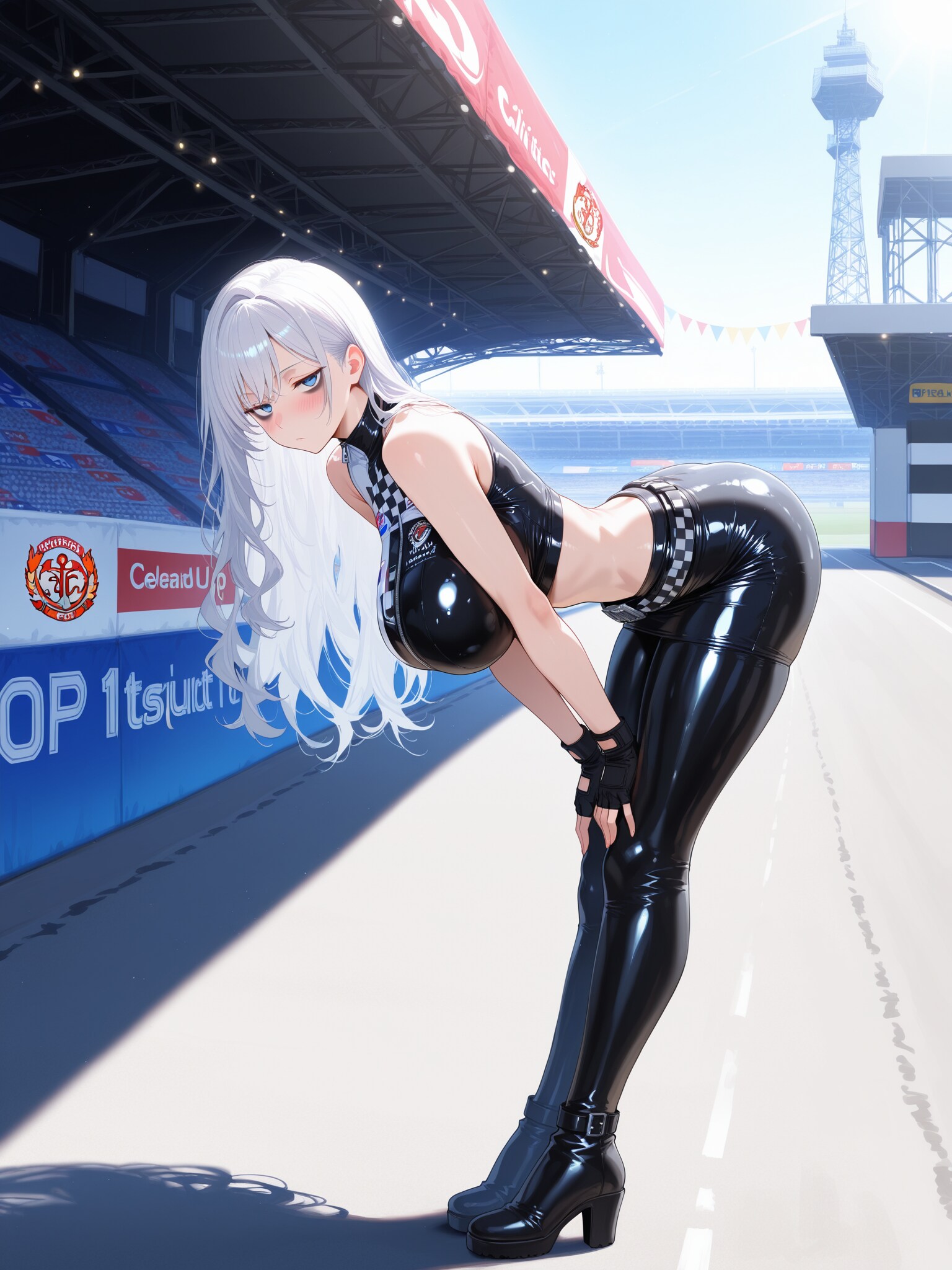 サーキットの銀色の流星① | の人気AIイラスト・グラビア