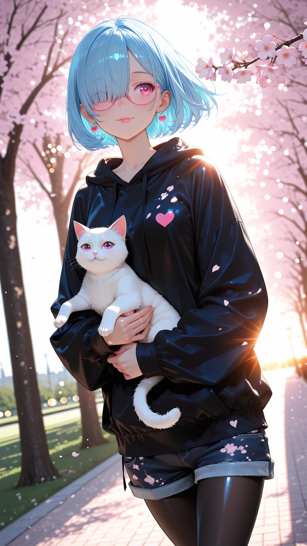 猫と桜