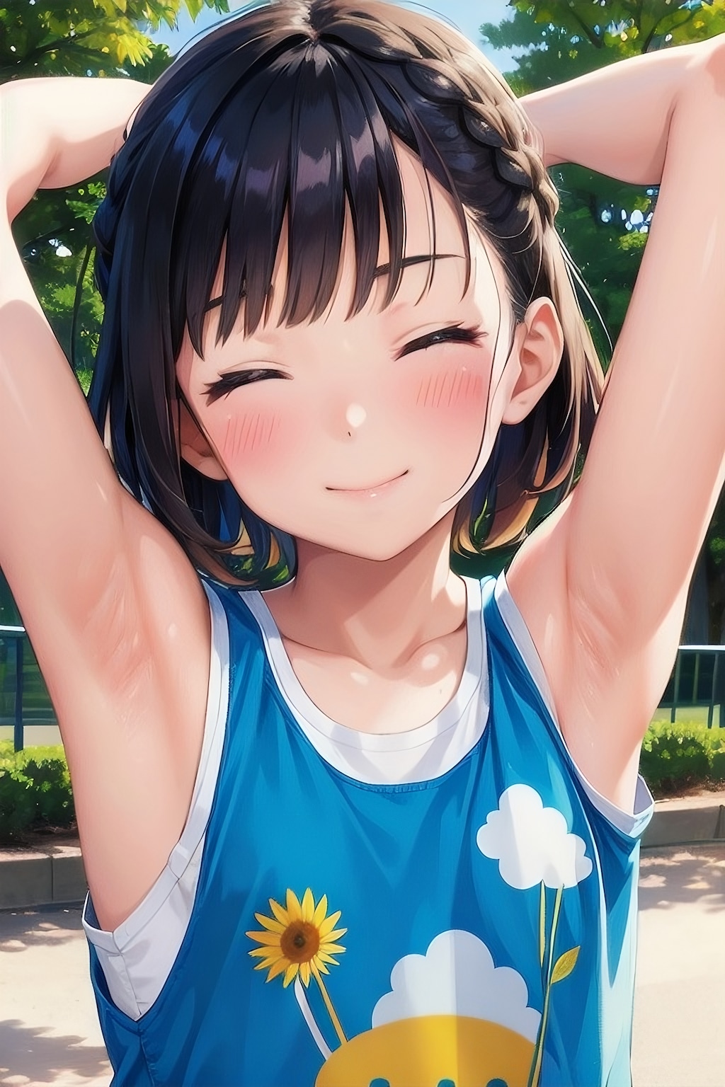 腋見せのポーズ 043